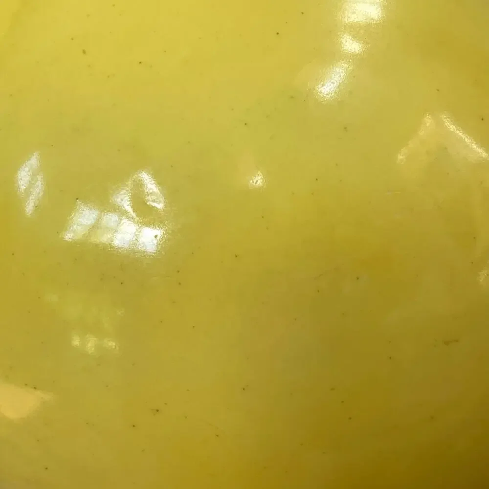 Vintage Yellow Ball Creamer Pitcher Czechoslovakia Mid Century Art Deco READ